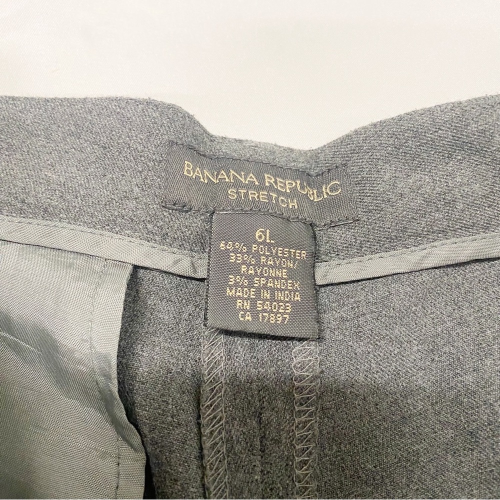 Banana Republic Gray Straight Leg Stretch Dress Pants - Picture 2 of 8